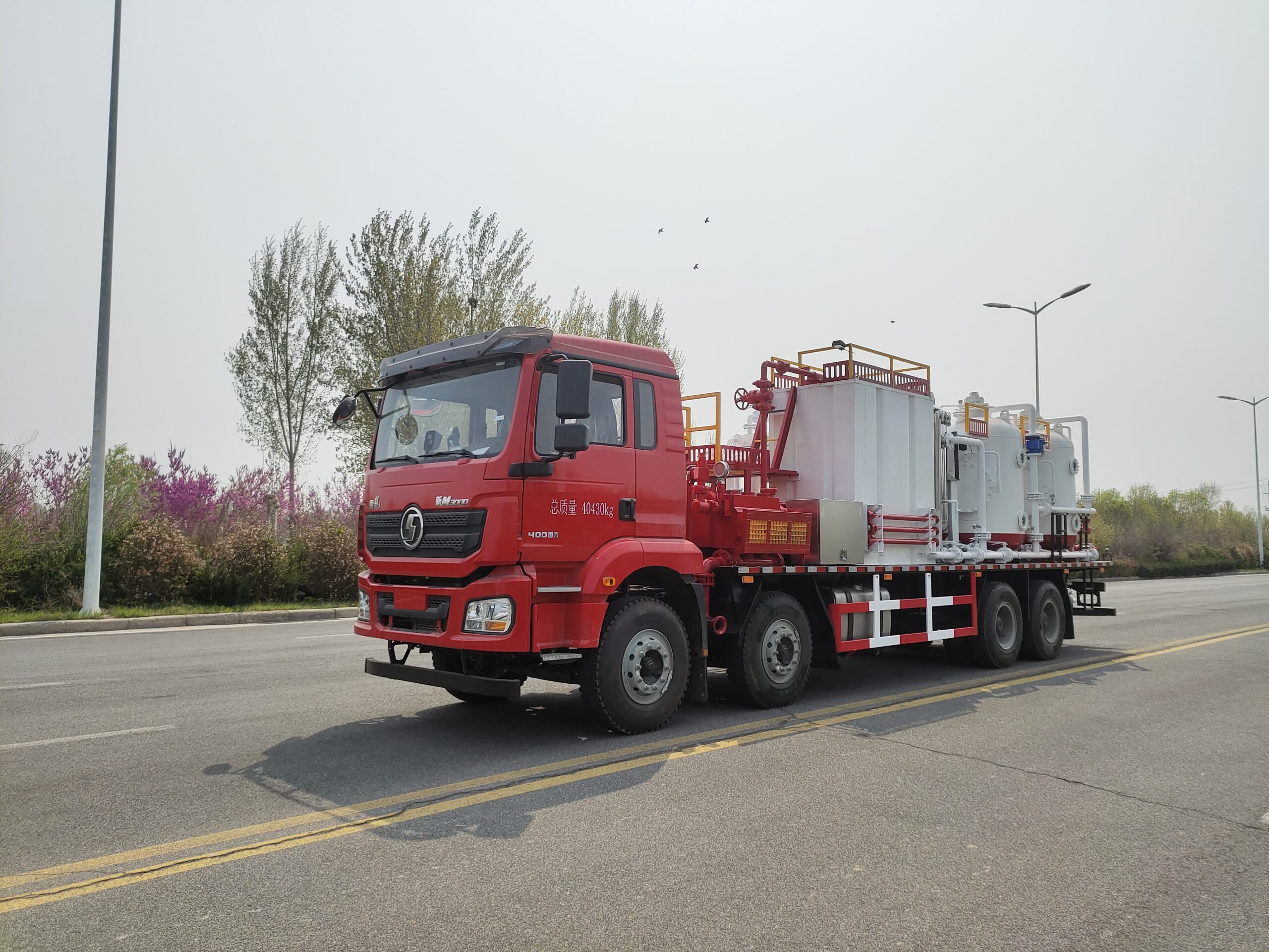 Sand flushing unit front left angle — second model variant for well sand cleanout